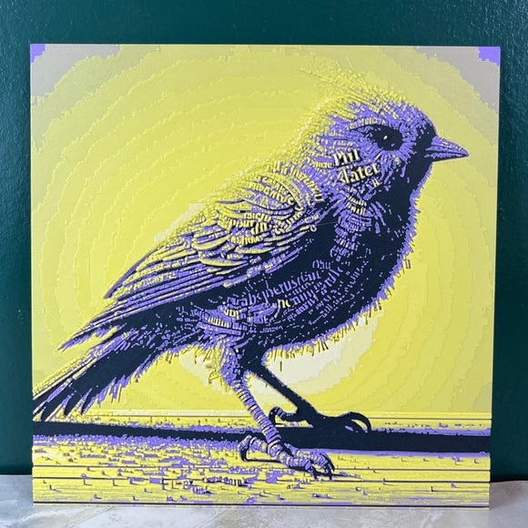 Uniquely Colored Bird Wall Art, Textured Art, Hueforge Art - Picture 1 of 8